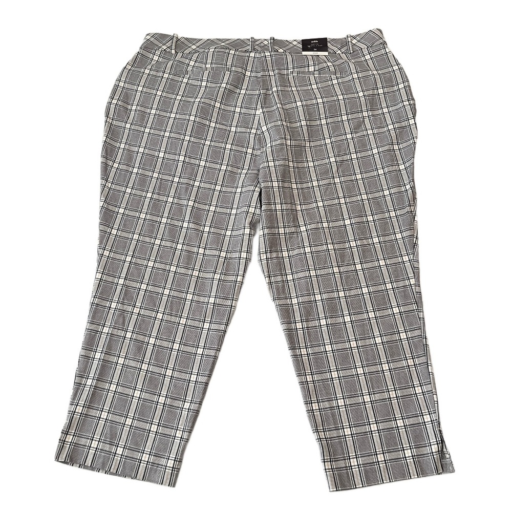 Ava & Viv Plaid High Rise‎ Ankle Pants